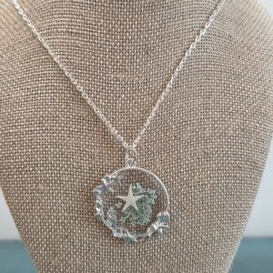 Silver Starfish Pendant Necklace